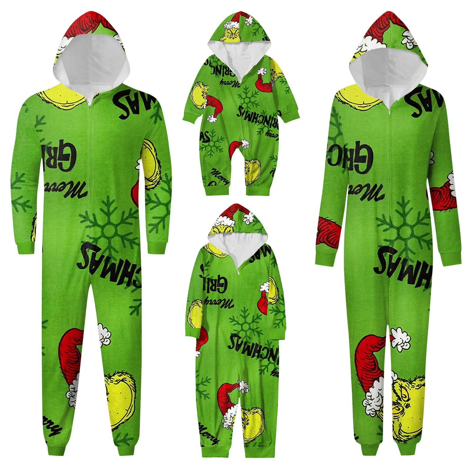 Christmas Pajamas for Family Warm and fuzzy Christmas Onesie Grinch Matching Pjs Family Matching Outfits for Warm Cozy Holidays