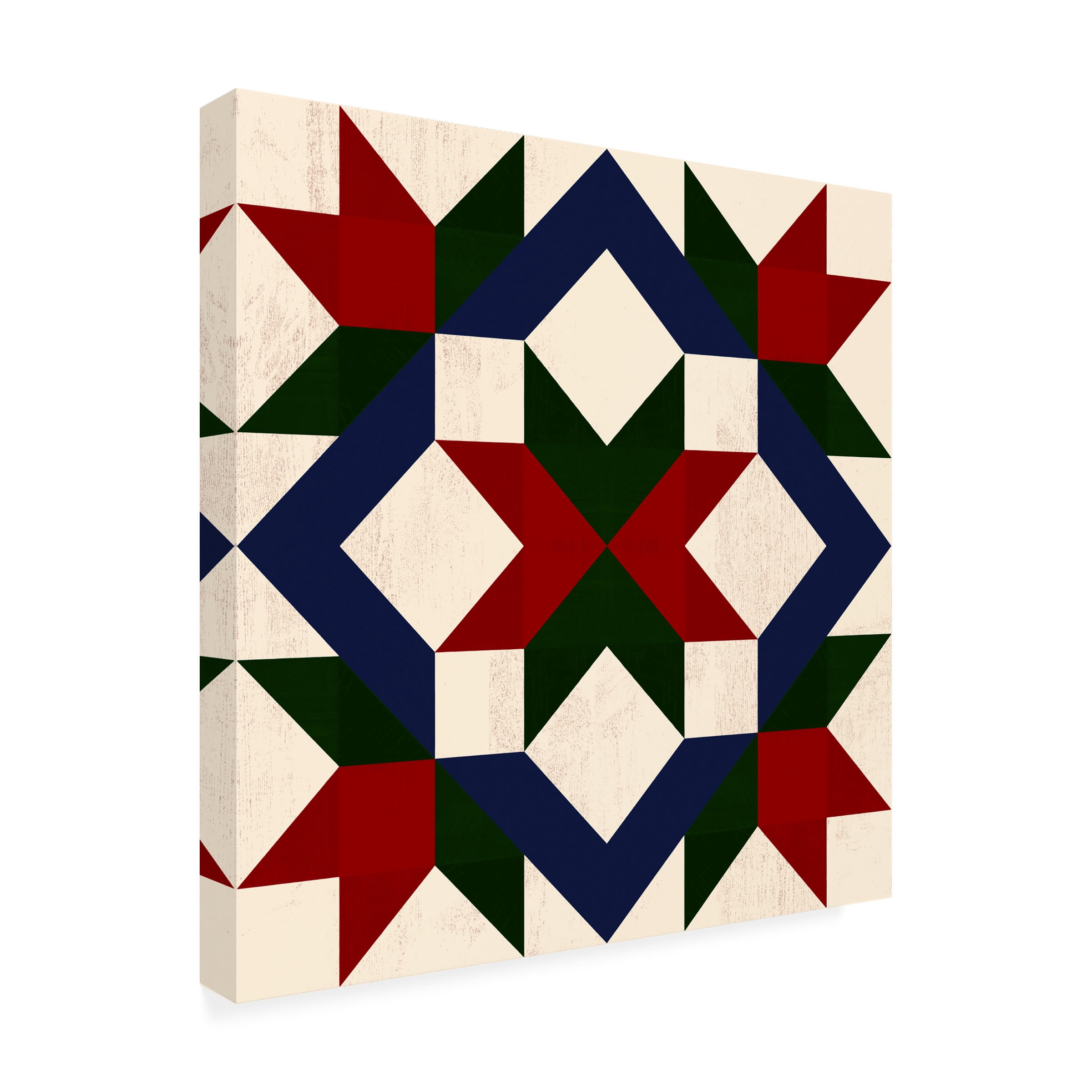Victoria Barnes 'Christmas Barn Quilt I' Canvas Art