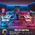 thumbnail image 4 of Enhomee  L Shaped Desk Gaming Desk with LED Light & Power Outlet 55.1 Inch Reversible L Shaped Computer Desk with Storage  Shelf, Corner Desk for Home Office Desk, White, 4 of 9