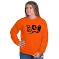 thumbnail image 4 of Boo Cute Witch Ghost Halloween Women Crewneck Sweatshirt Brisco Brands M, 4 of 6
