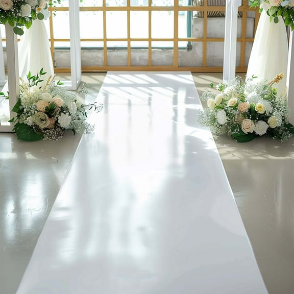 Efavormart 40" x 100ft PVC Aisle Runner-White, Carpet for Party, Birthday, Banquet, Restaurant Decoration
