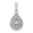 thumbnail image 5 of 14K White Gold Diamond Teardrop Pendant (0.251Cttw), 5 of 7