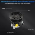 thumbnail image 5 of SINOCMP Power Steering Pump Replace Part OE# 21-5371 215371 96-5371 965371 9900669 N9900669 4432035610 Compatible with 4Runner 4.7L 2003-2009, GX470 4.7L 2003-2009, 5 of 7