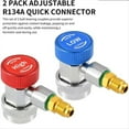 thumbnail image 3 of R134A H / L Conector de Acoplamiento Rápido para Automóvil Adaptador de Latón Refrigerante de Aire Acondicionado Medidor de Colector de CA Ajustable, 3 of 6
