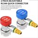 thumbnail image 3 of R134A H / L Conector de Acoplamiento Rápido para Automóvil Adaptador de Latón Refrigerante de Aire Acondicionado Medidor de Colector de CA Ajustable, 3 of 6
