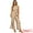 Khaki, variant on Women's Casual Halter Sleeveless Boho Wide Leg Jumpsuit S Red