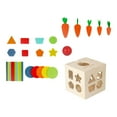 thumbnail image 1 of Juguetes de madera Montessori para granja, juego de cosecha de zanahorias, Juguetes educativos de aprendizaje multifuncionales para niños y niñas en, 1 of 8