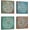 Boho Mandala Patterns, variant on Beach Waves Wall Art Ocean Decor Sands Seashell Starfish Nature Pictures Blue Canvas Artwork Turquoise Wall Art for Bathroom Bedroom Living Room Office Kitchen Wall Decor 12" x 12" x 4 Pieces
