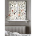thumbnail image 5 of Pastoral Botanical Curtains 45 Inch Length, Sheer Curtains for Bedroom Living Room Window Summer Birds Spring Floral Rod Pocket Voile Drapes Kitchen Curtains Small Half Window 42"x45" 2 Panels, 5 of 6