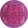 thumbnail image 1 of Ahgly Company Indoor Round Oriental Pink Industrial Area Rugs, 7' Round, 1 of 4