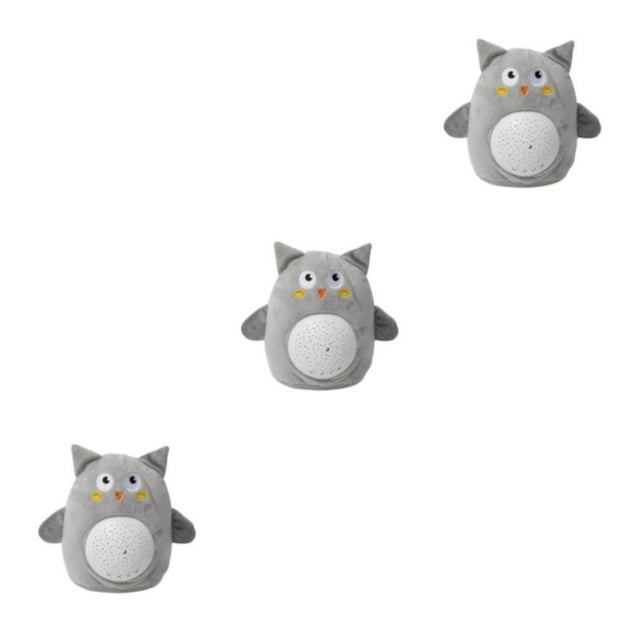 Maytalsory Cozy Stuffed Animal Plush Toys with Night Light Projector and Calming Music Owl 3Set