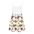 thumbnail image 6 of FamilyThread FamilyThread Girls Boho Strape Summer Sundress Sleeveless Dress Tiered Cami Dress with Ethnic Print Perfect for Beach Casual Dress 4-14Y, 6 of 7