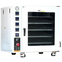 Across International AT75a UL CSA Certified 7.5 cu. ft. Vacuum Oven with 5 Heated Shelves, Oil-Filled Gauge and LED Lights, 110V, 50/60Hz, 1500W, Stainless Steel