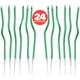 thumbnail image 4 of 24 Count Green Spiral Metallic Birthday Candles, Cake Candles, Birthday Parties, Wedding Party, Spiral Candles, Gold Birthday Candles, 4 of 8