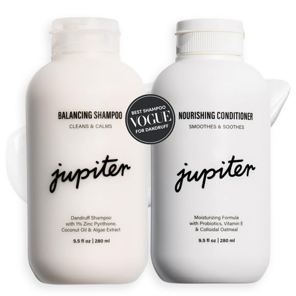 Jupiter, Physician-Formulated Anti-Dandruff Shampoo & Conditioner, for Flaky, Itchy, Oily, Dry Scalp, Vegan, Sulfate-Free, Color-Safe, & Paraben-Free, Dry Scalp Shampoo