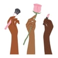thumbnail image 3 of Prime, Marcus 12x12 Black Modern Framed Museum Art Print Titled - Makeup Hands, 3 of 5