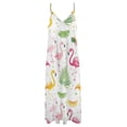 thumbnail image 4 of Flamingo Pattern Sleeveless Dress Woman Fashion Long Dresses Women's Summer Suit Dress Summer 2025 Women, 4 of 7