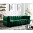 thumbnail image 3 of Meridian Furniture Gwen Green Velvet Sofa, 3 of 5