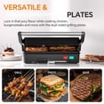 thumbnail image 5 of Panini Press Grill  1000w Sandwich Maker With Non-stick Coated Plates Opens 180 Degrees For Any Size Of Food 3-in-1 Electric Stainless Steel Surface And Removable Drip Tray, 5 of 7
