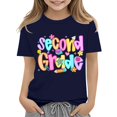 thumbnail image 2 of YunPes Boys & Girls Second Grade Graphic Print T-shirt Fashion Versatile Short Sleeve Tees Kids Back To School Casual Daily Tops, 2 of 4
