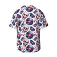 thumbnail image 6 of Daiia record rock music Skull Men's Linen Shirts Short Sleeve Casual Shirts Button Down Shirt for Men Beach Summer Wedding Shirt-Medium, 6 of 6