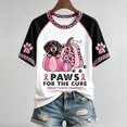thumbnail image 2 of Jamsmile Women T-Shirts Crew Neck Tops Cancer Awareness Month Print Tee Shirts Soft Short Sleeve Oversized Tshirts, 2 of 5