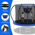 thumbnail image 6 of XMIKA Trampoline 800LBS, 8FT 10FT 12FT 14FT 16FT Trampolines with Basketball Hoop, Enclosure Net, Ladder, Curved Poles Recreational Trampoline, No-Gap Design Round Outdoor Trampoline for Kids/Adults, 6 of 8