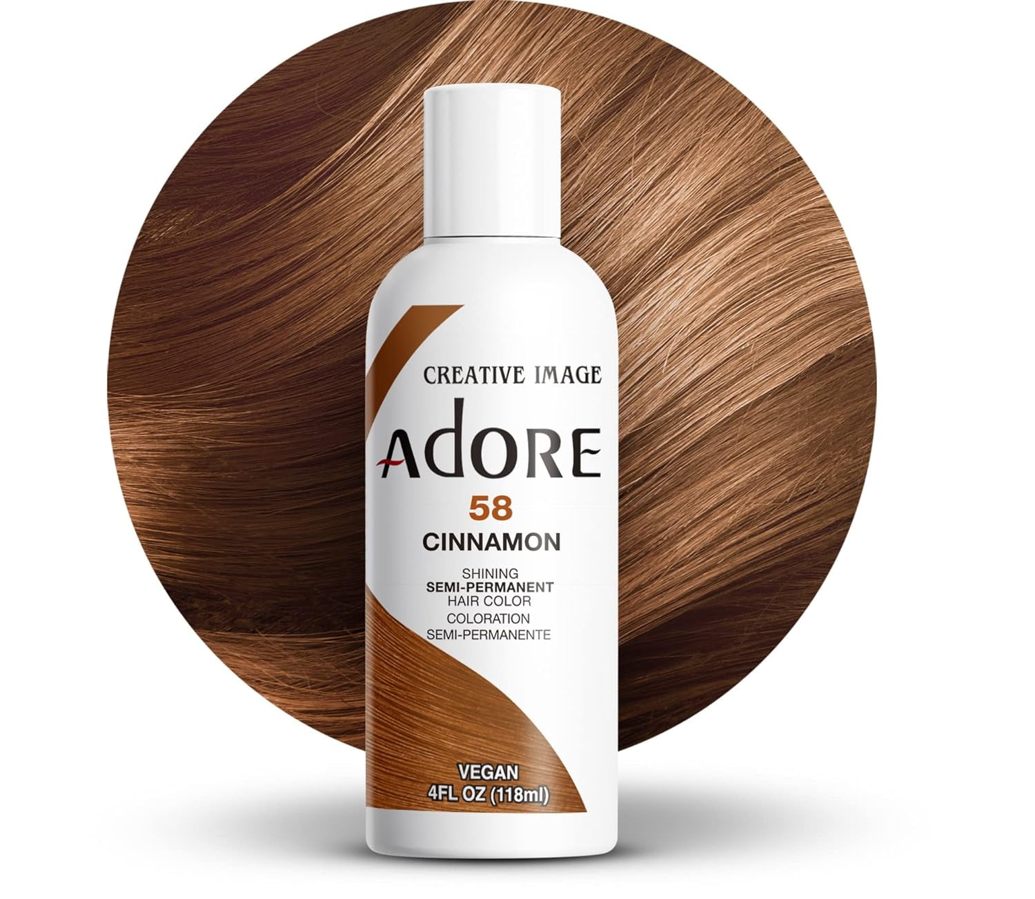 ADORE Semi-Permanent Haircolor, Cinnamon 4 fl oz, No Ammonia