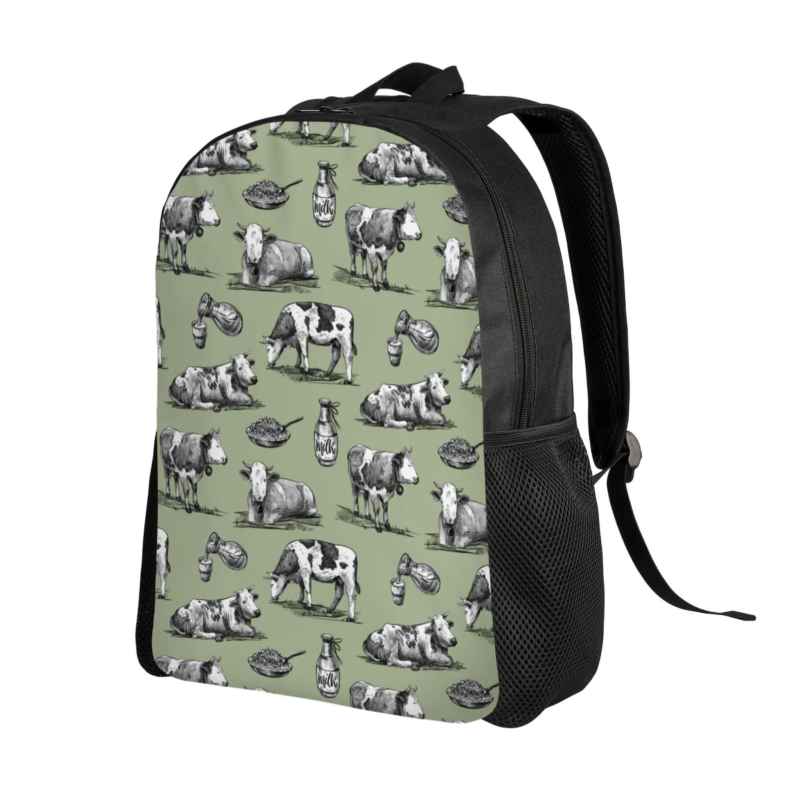 Horeoi Farm Cows Print Waterproof 600D Oxford Laptop Backpack for School Travel Work - Lightweight Durable Bag with Adjustable Straps