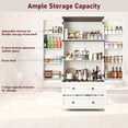 thumbnail image 4 of 71''Tall Farmhouse Kitchen Pantry Cabinet, 3 Layers Storage Cabinet, 2 Drawers, 8 Hanging Shelves, Adjustable Shelves, Versatile Large Rustic Cabinet for Kitchen, Dining Room, Living Room, Bathroom, 4 of 9