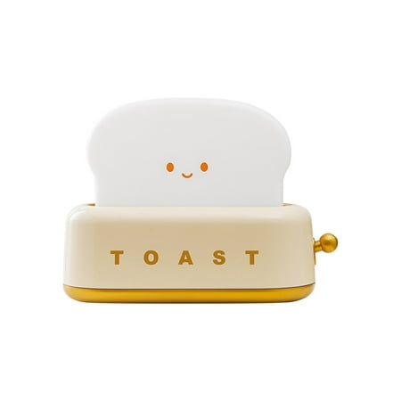 

Wovilon Cute Toaster Lamp Desk Decor Nighy Light Kawaii Led Toast Bread Night Light Rechargeable And Portable Light With Timer Christmas Gifts Ideas For Baby Kids Girls Teens Teenages.