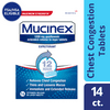 Mucinex Maximum Strength 12-Hour Chest Congestion Expectorant Tablets, 14 Count