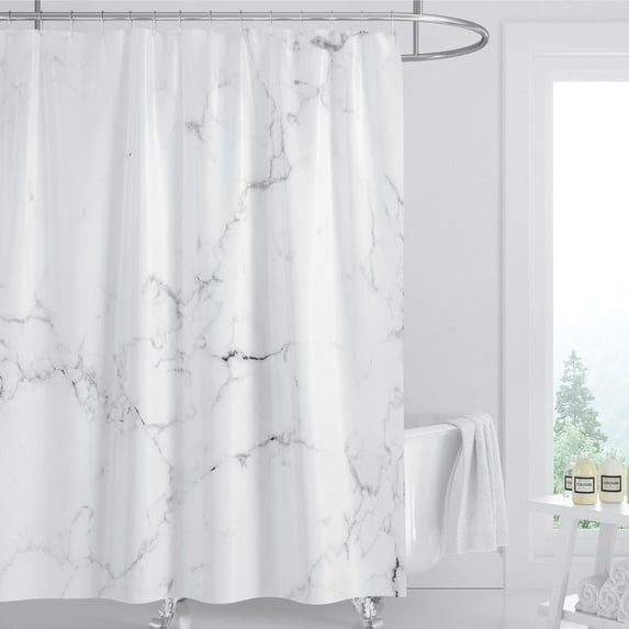 3D Digital Printed Shower Curtain Thickened Waterproof Bathroom Curtain Marble Series Toilet Curtain 1.8M * 1.8M