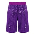 thumbnail image 3 of TSSOE Unisex Girls Boys Gymnastics Shorts Athletic Dance Bottoms Hip Hop Jazz Competition Booty Boy-Cut Shorts Purple 8, 3 of 6