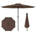thumbnail image 1 of Costway 12 FT Patio Umbrella Outdoor Market Umbrella with Crank Handle 8 Sturdy Ribs Coffee, 1 of 10