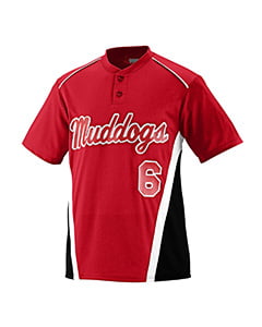 red and black baseball jersey