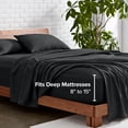 thumbnail image 5 of Bare Home Premium 1800 Collection 4-Piece Bed Sheet Set, Queen, Heathered Black, 5 of 9