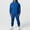 Blue, variant on Axiiglly Mens Outfits 2 Piece Solid Color Zipper Hooded Sweatshirt Tracksuit Elastic Waist Jogging Sweatpant with Pockets Casual Soft Cotton Outdoor Hiking Running Sport Suits Set S-4XL