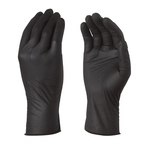 Guantes de examen desechables de nitrilo, protección de barrera de luz, agarre texturizado en los dedos sin polvo, guantes aptos para alimentos para un uso versátil en entornos industriales, médicos