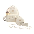 thumbnail image 2 of Hyknon 3Pcs Backpack Set for Women, Cute Bowknot Backpack Set with Crossbody Bag & Wallet, Flower Crossbody Bag with Adjustable Straps, Pendant Casual Daily Daypack for Shopping Casual Outing, White, 2 of 8
