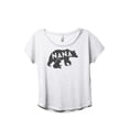 thumbnail image 1 of Thread Tank Nana Bear Women's Fashion Relaxed Slouchy Dolman T-Shirt Tee Heather White Small, 1 of 1