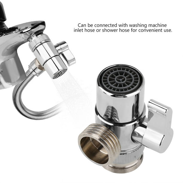 Walfront Bathroom Kitchen Basin Sink Faucet Splitter Diverter Valve To Hose Adapter M24 Com - Bathroom Sink Faucet Connector