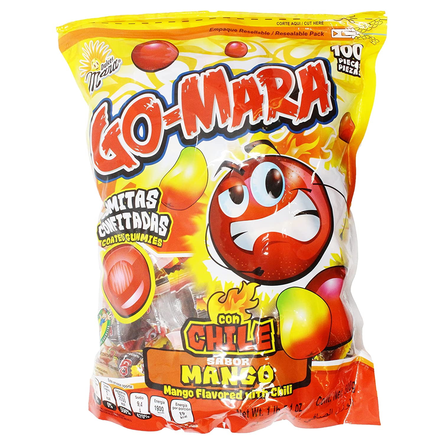 Dulces Mara Go-Mara Mango Flavor Mexican Candy (10 x 1 lb. 5.1 oz. Bags ...