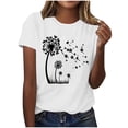 thumbnail image 2 of Giftesty Blouses for Women Dressy Casual Women Fashion Summer Sexy Printed Regular Women Short Sleeves Round Neck, 2 of 4
