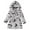 Grey, variant on Girls Flannel Hooded Bathrobe Kids Cute Cartoon Sleepwear Robe, Sizes 12-24M