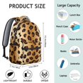 thumbnail image 6 of Leopard Print Backpack for School,Cute School Bag,Schoolbag with Adjustable Shoulder Straps & Padded Back,15.3"x11"x7.1"., 6 of 6