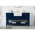thumbnail image 3 of 60 inch single bathroom vanity in blue, 3 of 15
