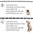 thumbnail image 4 of Chew Proof Dog Leash 5.5ft Heavy Duty Dog Leashes Metal Pet Chain Lead with Soft Rope Handle for Medium Large Dogs，S (10lb-35lb), 4 of 5