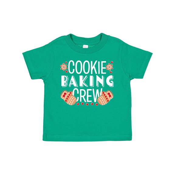 Inktastic Christmas Cookie Baking Crew with Oven Mitts Boys or Girls Toddler T-Shirt