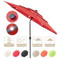 thumbnail image 2 of Yescom 11 Ft 3 Tier Patio Umbrella with Protective Cover Solar LED Crank & Tilt Home, 2 of 11